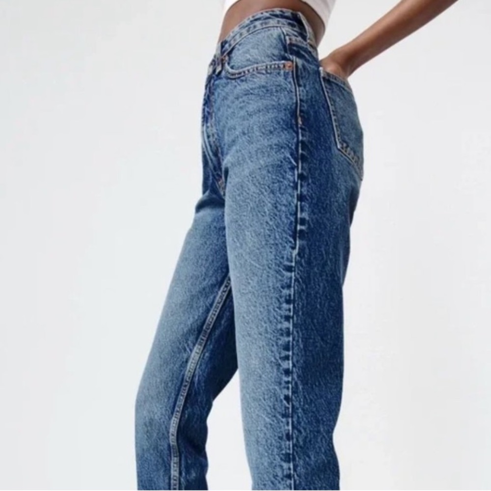 14 Zara Classic Mom Fit Jeans NWT - Picture 3 of 8